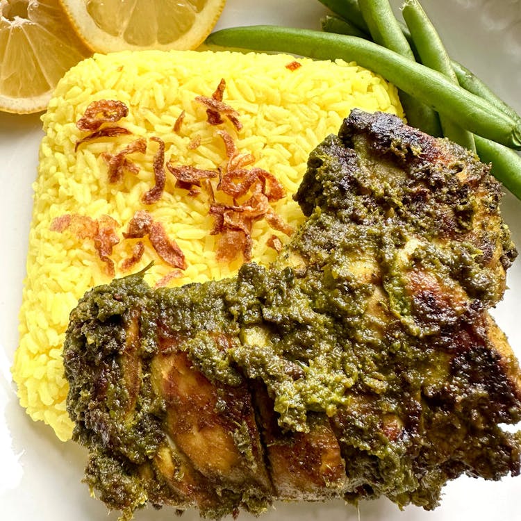 Chicken Cafreal With Lemon Rice image